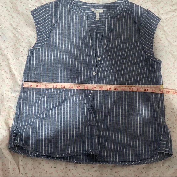 Joie Black and White Button Down Cap Sleeve Top - Picture 5 of 5